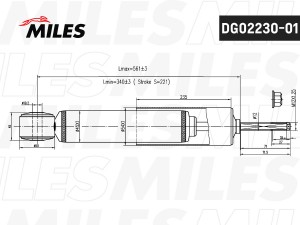 Амортизатор TOYOTA LAND CRUISER 120 09/02- зад.газ. (TRW JGT970T) DG02230-01 DG02230-01 MILES
