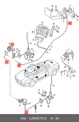 VW/AUDI/SEAT цена за 1 метр ! 1J0 955 751 D VAG