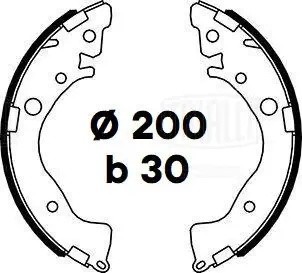 Колодки торм. Honda Civic VIII (06-) барабан. 200x30 (GF 4540) GF 4540 TRIALLI