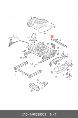 Гайка VW AUDI SEAT SKODA OE N 900 880 03 VAG