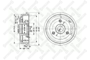 барабан тормозной!\ Citroen AX, Peugeot 106 1.0-1.5D 86> 6025-1901-SX STELLOX