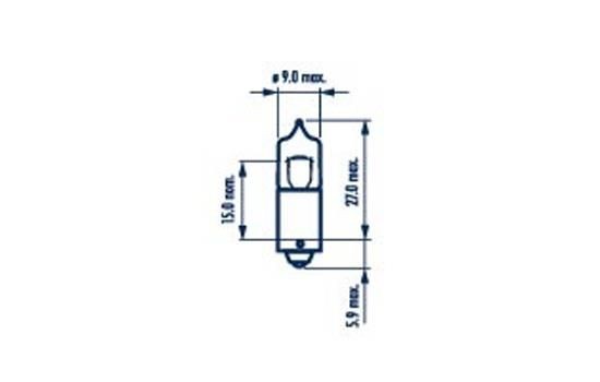 Лампа 12V H6W 6W BAX9s Halogen Miniature NARVA 681613000 NARVA