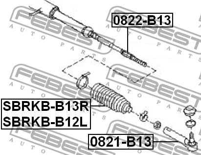 Пыльник рулевой SBRKB-B12L SBRKB-B12L FEBEST