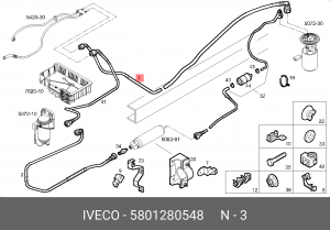 трубка топливная!\ IVECO Daily 5801280548 IVECO