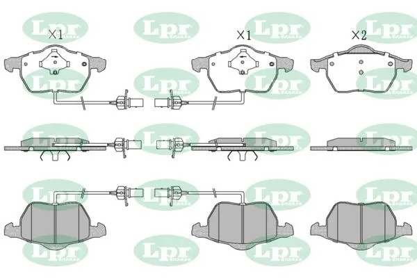 Комплект тормозных колодок 05P790 05P790 LPR