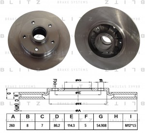 RENAULT FLUENCE (2010>) БЕЗ ПОДШИПНИКА BS0301 BLITZ