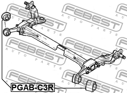 Сайлентблок задн балки CITROEN C3 II PGAB-C3R PGAB-C3R FEBEST
