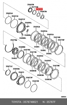прокладка дифференциала!\ Toyota 35787-48021 TOYOTA