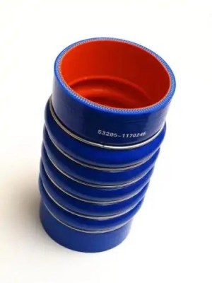 Патрубок охладителя КАМАЗ (D100 L210) (2-98417, 53205-1170240/41/43) силикон (TE 532051170245 TECHNIK