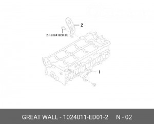1024011ED012 Крюк буксировочный 1024011-ED01-2 GWM