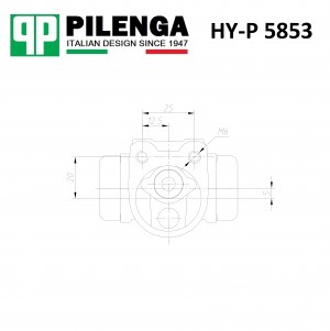 Цилиндр тормозной задний, без ABS, d19, без ABS LARGUS, LOGAN HY-P 5853 HYP5853 PILENGA