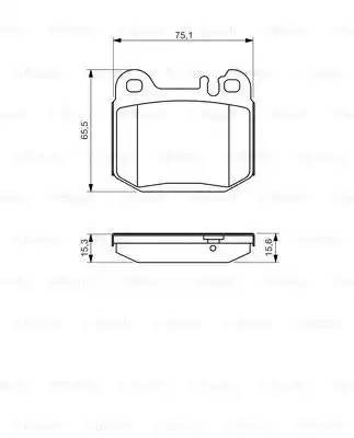 Колодки тормозные MERCEDES (W163) ML230,ML500 задние (4шт.) BOSCH 0 986 494 410 BOSCH