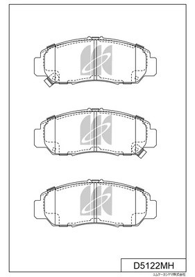 Колодки тормозные дисковые (с антискрипной пластиной)  HONDA ACCORD VII (CL, CN) D5122MH MK KASHIYAMA