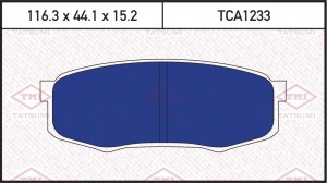 Колодки тормозные дисковые задние TOYOTA Land Cruiser 92- TCA1233 TCA1233 TATSUMI