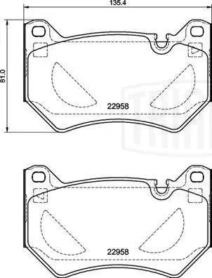 Колодки торм. Audi Q5 (16-) диск. перед. (PF 1005) PF1005 TRIALLI