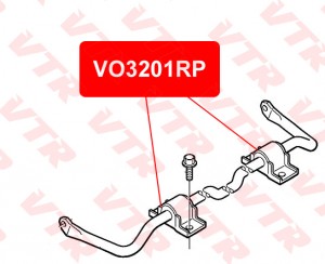 Полиуретановая втулка стабилизатора передней подвески VO3201RP VO3201RP VTR