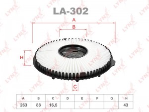Фильтр воздушный подходит для MITSUBISHI Colt 1.3 92/Lancer 1.3 92-94 LA-302 LA-302 LYNXAUTO