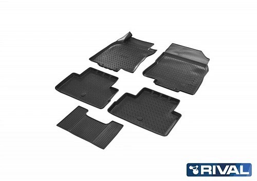 коврики салона!полиуретан 5 шт. без крепежа\Nissan Qashqai II Россия 15-19 19> 14105004 RIVAL