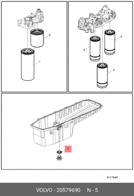 Прокладка пробки поддона VOLVO 20579690 VOLVO