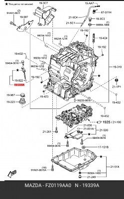 Щуп уровня масла MAZDA CX-5 (12-) АКПП OE FZ01-19-AA0 MAZDA