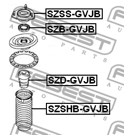Подшипник опоры амортизатора SZB-GVJB SZBGVJB FEBEST