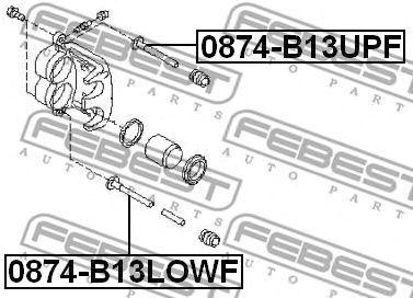 Втулка направляющая передн суп. нижн SUZUKI SX4, SUBARU LEGASY B12-B14 0874-B13L 0874-B13LOWF FEBEST