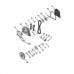 Болт натяжителя цепи дв.Cummins 2,8 (Haffen) 0007 HAFFEN