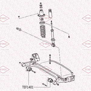 Сайлентблок задней балки TOYOTA Corolla -06 TEF1401 TEF1401 TATSUMI