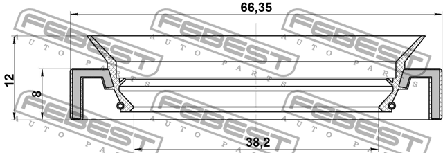 сальник КПП! 40x66x8/11.5\ Honda Shuttle 2.2/2.3 94-02/ Accord 2.2 91-93 95HAY-40660812R FEBEST