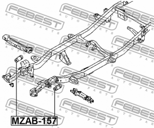 Сайлентблок передн нижн рычага MAZDA BT-50 UN 2006-2011 MZAB-157 MZAB-157 FEBEST