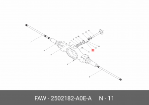 Стопор FAW J5,J6 кольца регулировочного среднего моста OE 2502182-A0E-A FAW