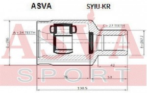 ШРУС ВНУТРЕННИЙ 34х47х27 [12] SYIUKR SYIU-KR ASVA