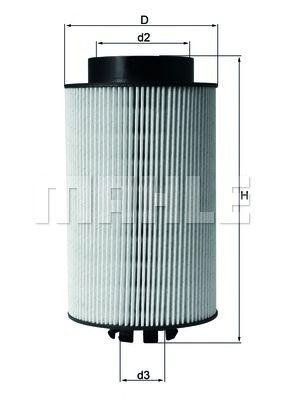 ЗФильтр топливный KX191/1D KX191/1D MAHLE KNECHT