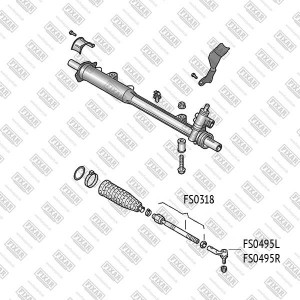 Тяга рулевая левая/правая AUDI Q7 06-PORSCHE Cayenne 02-VW Touareg 02- FS0318 FS0318 FIXAR