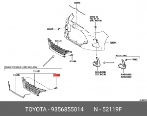 Болт крепления 93568-55014 93568-55014 TOYOTA