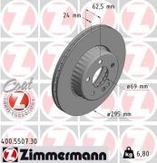 диск тормозной !FS перед. 295x24/62-5x112 \ MB W205 400.5507.30 ZIMMERMANN
