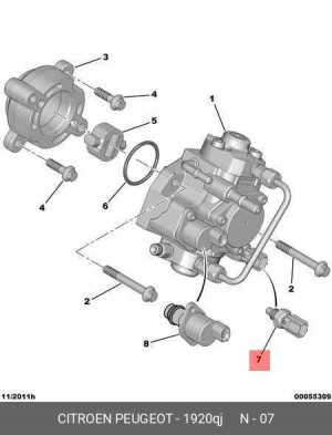 ДАТЧИК ТЕМПЕРАТУРЫ ТОПЛИВА В ТНВД ЕВРО-4 PEUGEOT/FORD 2,2 TDCI 06- (ОРИГ.) 1920 QJ CITROEN PEUGEOT