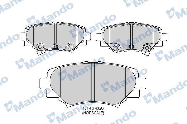 Колодки тормозные MAZDA 3 (13-) (2.0) задние (4шт.) MANDO MBF015647 MANDO
