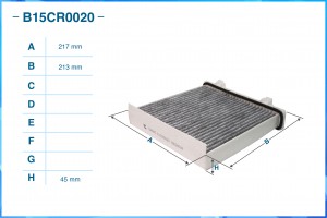 Фильтр салонный угольный B15CR0020 B15CR0020 CWORKS