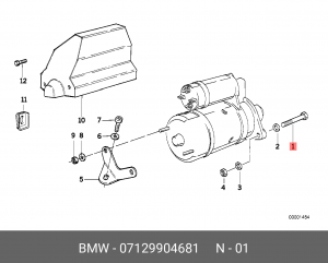 болт стартера!\ BMW E70/E90/E91/E53/E39/E83/E60/E61/E87/E81/E46 95-13 07 12 9 904 681 BMW