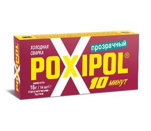 Клей эпоксидный двухкомпонентный прозрачный 14мл POXIPOL ST02079 POXIPOL