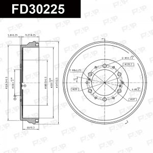 Тормозной барабан с покрытием GEOMET FD30225 FD30225 FAP