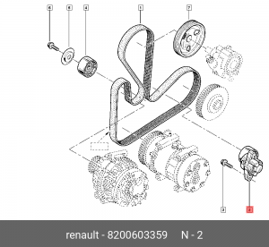 РОЛИК НАТЯЖИТЕЛЯ/GALET TENDEUR AUT 8200603359 8200603359 RENAULT