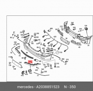 НАКЛАДКА A2038851523 MERCEDES BENZ