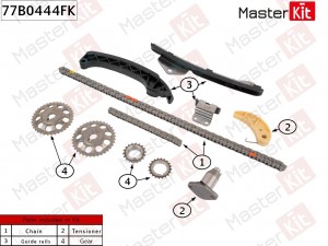 Комплект цепи ГРМ TOYOTA LEXUS 2ZR-FXE 77B0444FK 77B0444FK MASTER KIT