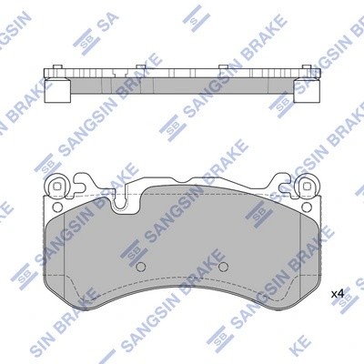 Колодки тормозные MERCEDES ML (W166) передние (4шт.) SANGSIN SP2187 SANGSIN