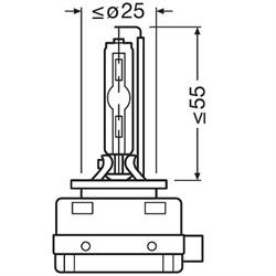 Лампа ксеноновая D1S 35W PK32d-2 4300K 85V 3200лм блистер (1шт.) OSRAM 66140-1SCB OSRAM