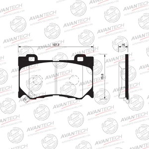 Колодки тормозные дисковые Avantech передние (противоскрипная пластина в компл.) AV4502 AVANTECH