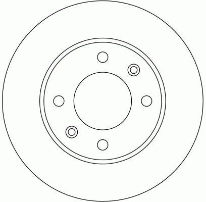 Диск тормозной PEUGEOT 307 CITROEN C2,C3,C4 задний (1шт.) TRW DF4185 TRW