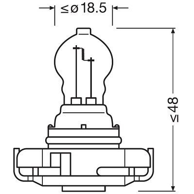 Лампа 24V PSX24W PG20-7 OSRAM 2504 OSRAM
